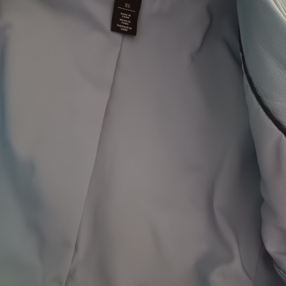 WHBM LIGHT BLUE LEATHER JACKET - Picture 8 of 16